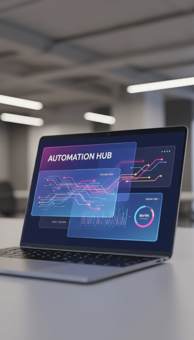 RabbitFlow Automatisierungs-Dashboard mit modernem Design